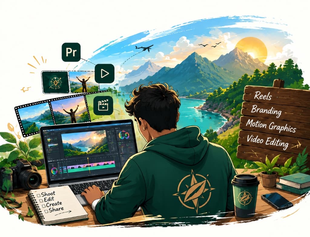 Explorush Video Editing & Content Creation Workflow